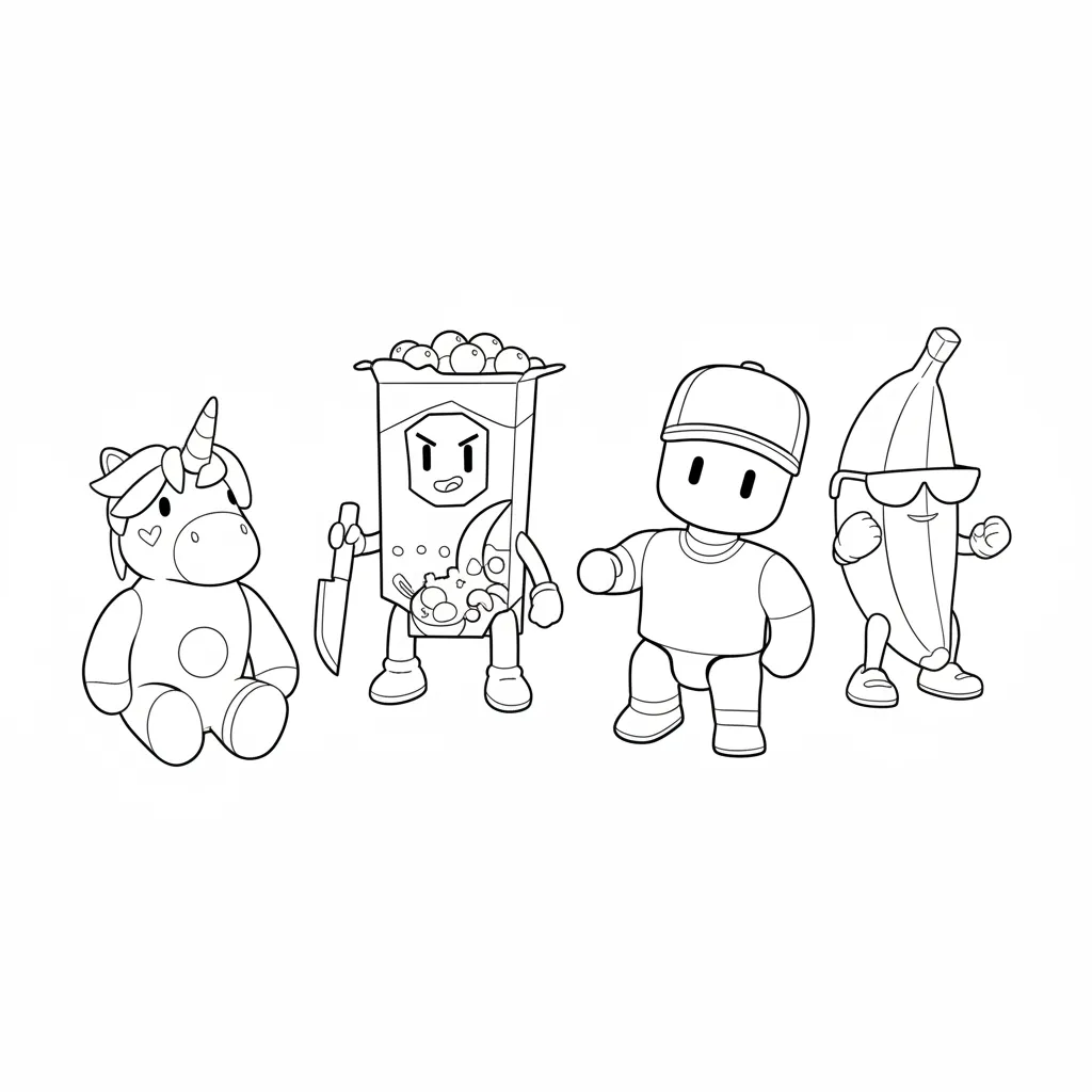 Stumble Guys 8 para colorear de para niños