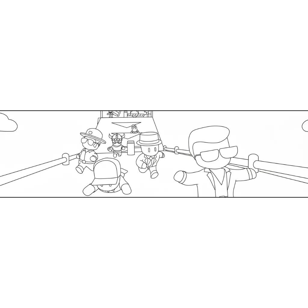 Stumble Guys 9 para colorear gratis para imprimir