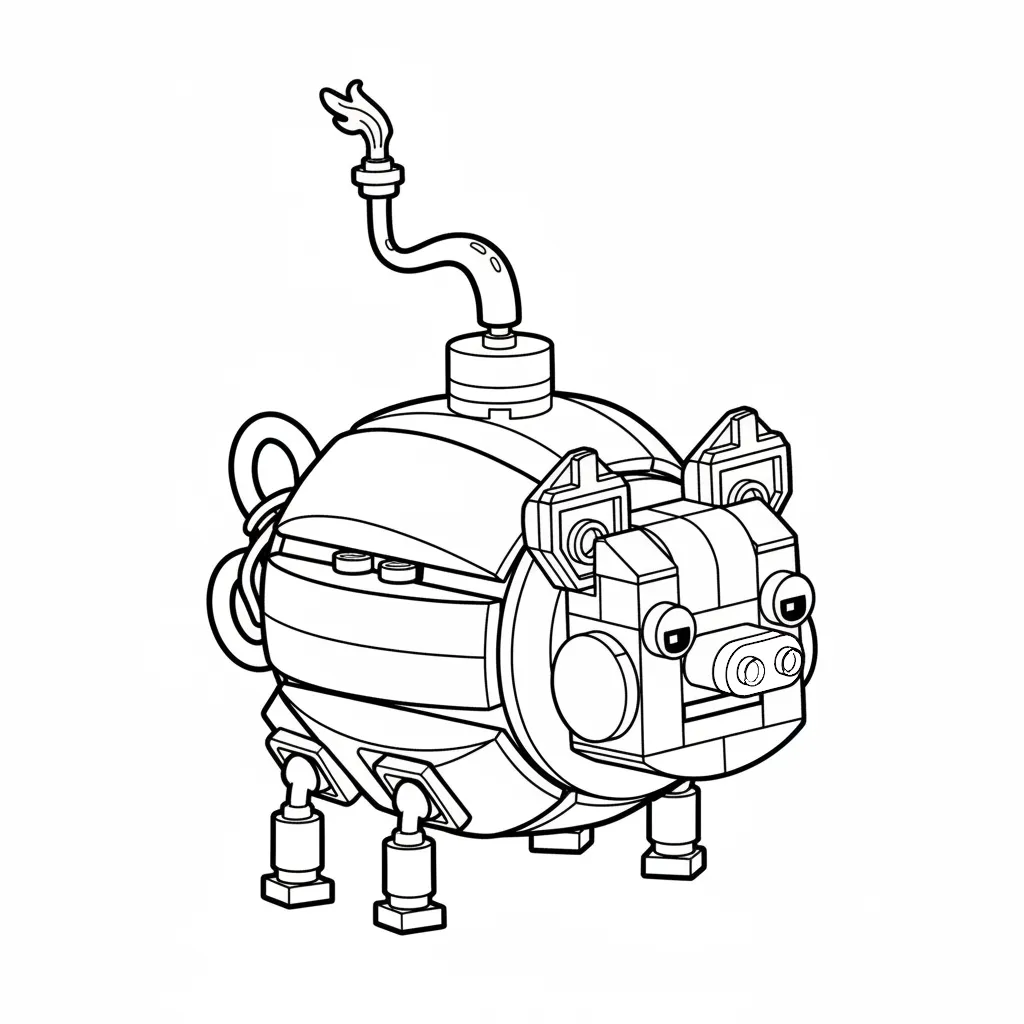 Svinino Bombondino para colorear para niño de 8 años