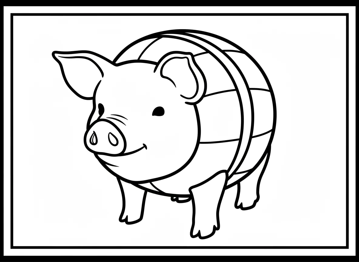 Svinino Bombondino para colorear y aprendizaje