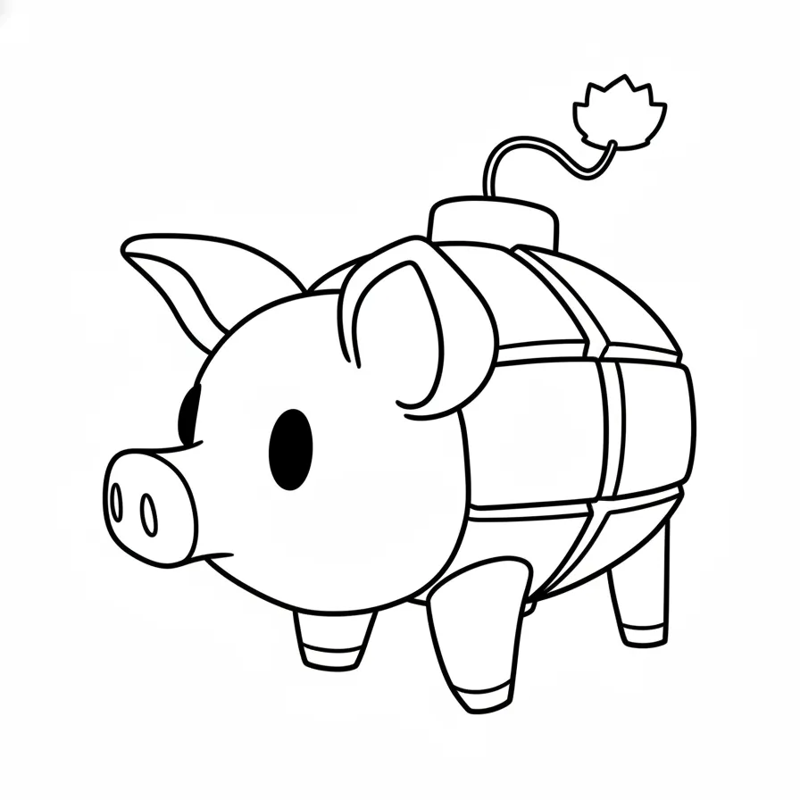 Svinino Bombondino para colorear para imprimir gratis