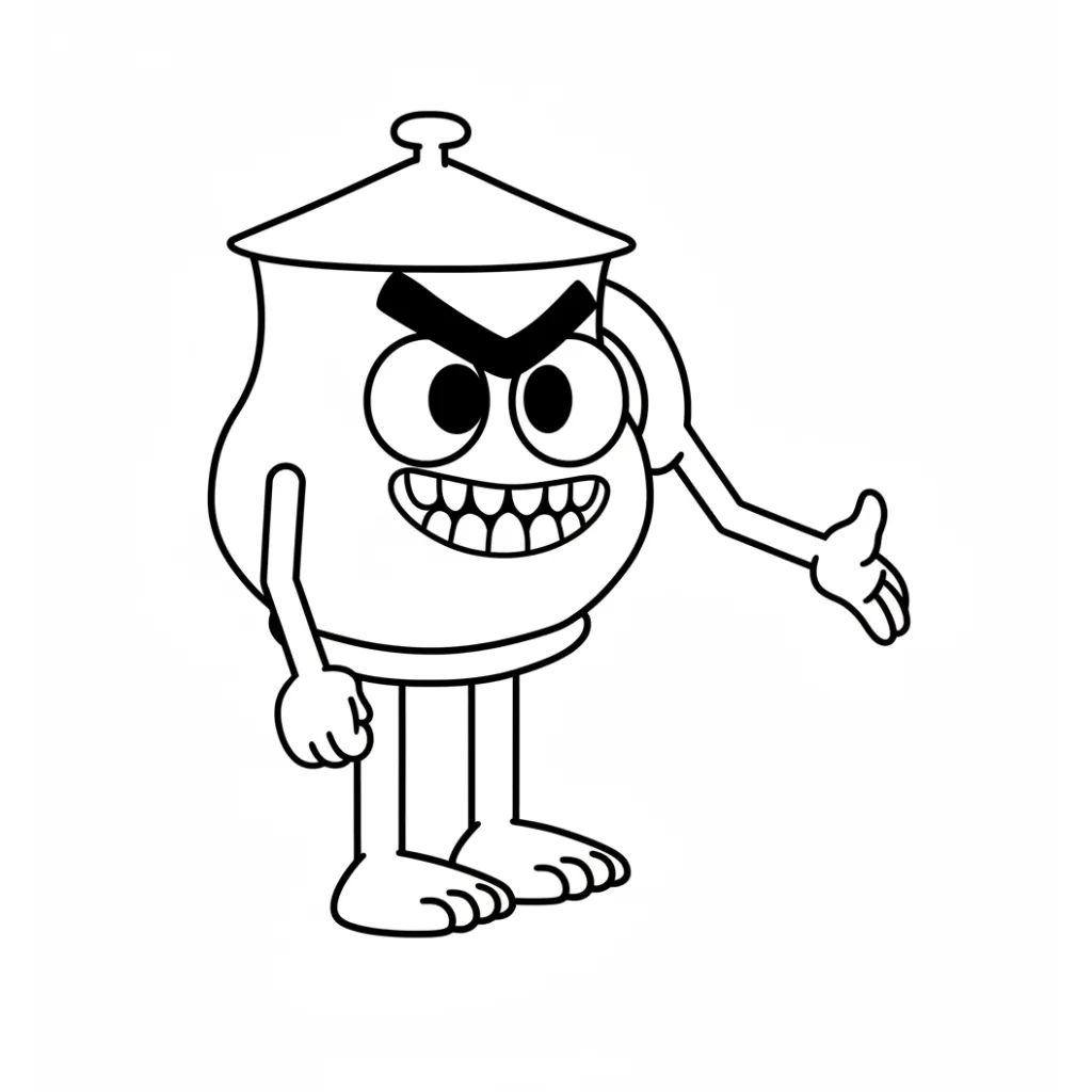 Ta Ta Ta Ta Sahur 1 para colorear para imprimir gratis