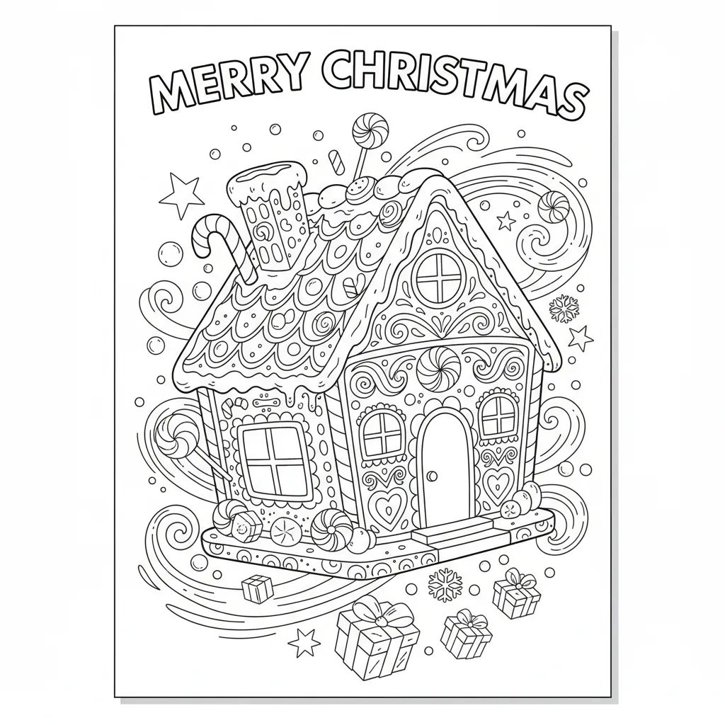 Tarjetas de Navidad para colorear para niño para imprimir gratis