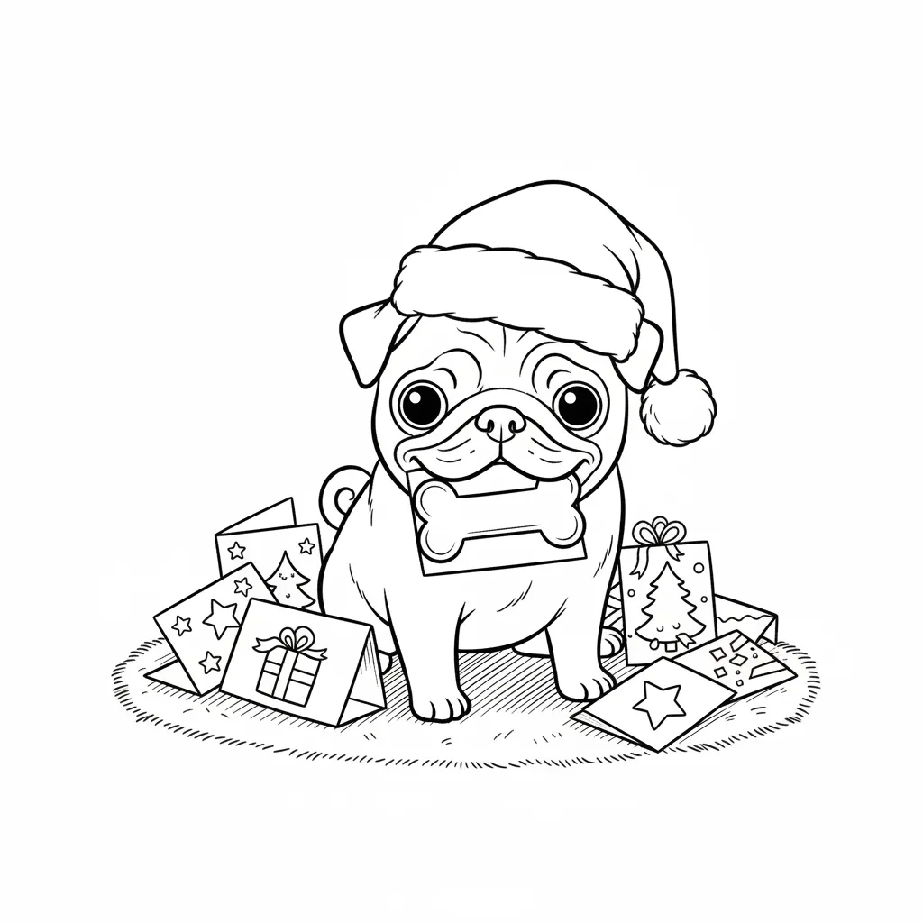 Tarjetas de Navidad para colorear y aprendizaje