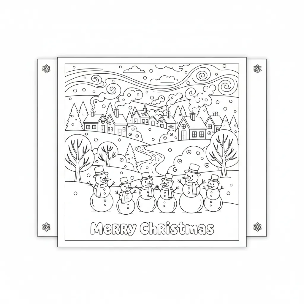 Tarjetas de Navidad para colorear para imprimir pdf gratis