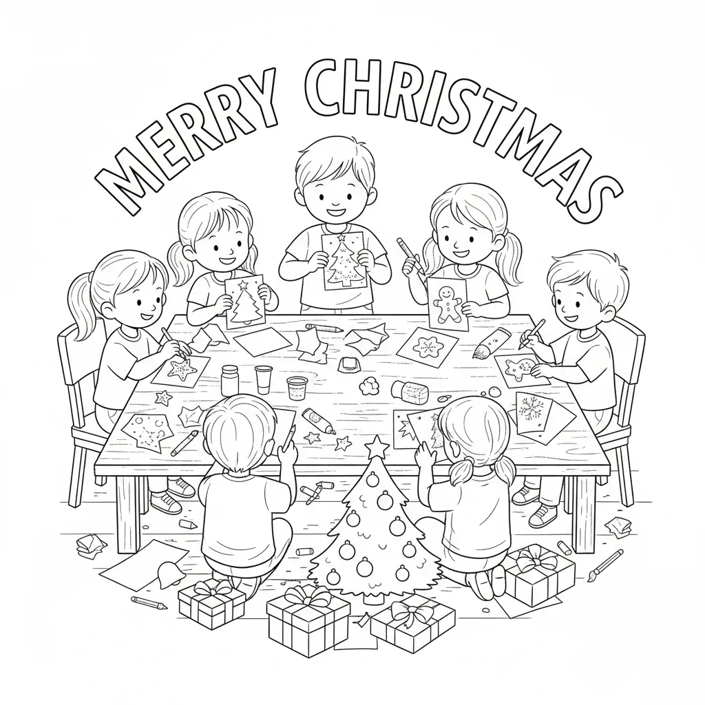 Tarjetas de Navidad para colorear para imprimir