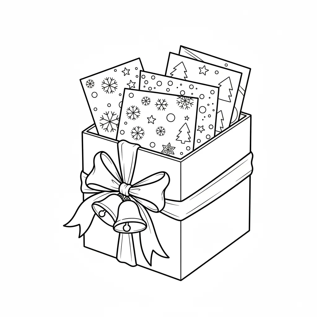 Tarjetas de Navidad para colorear para niño de 6 años