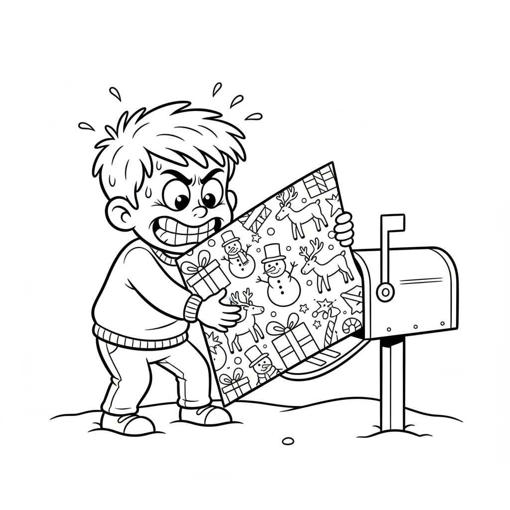 Tarjetas de Navidad para colorear para niños para imprimir