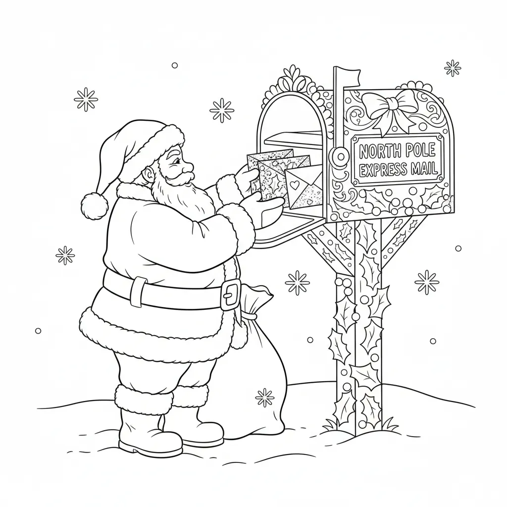 imprimir Tarjetas de Navidad para colorear para niño