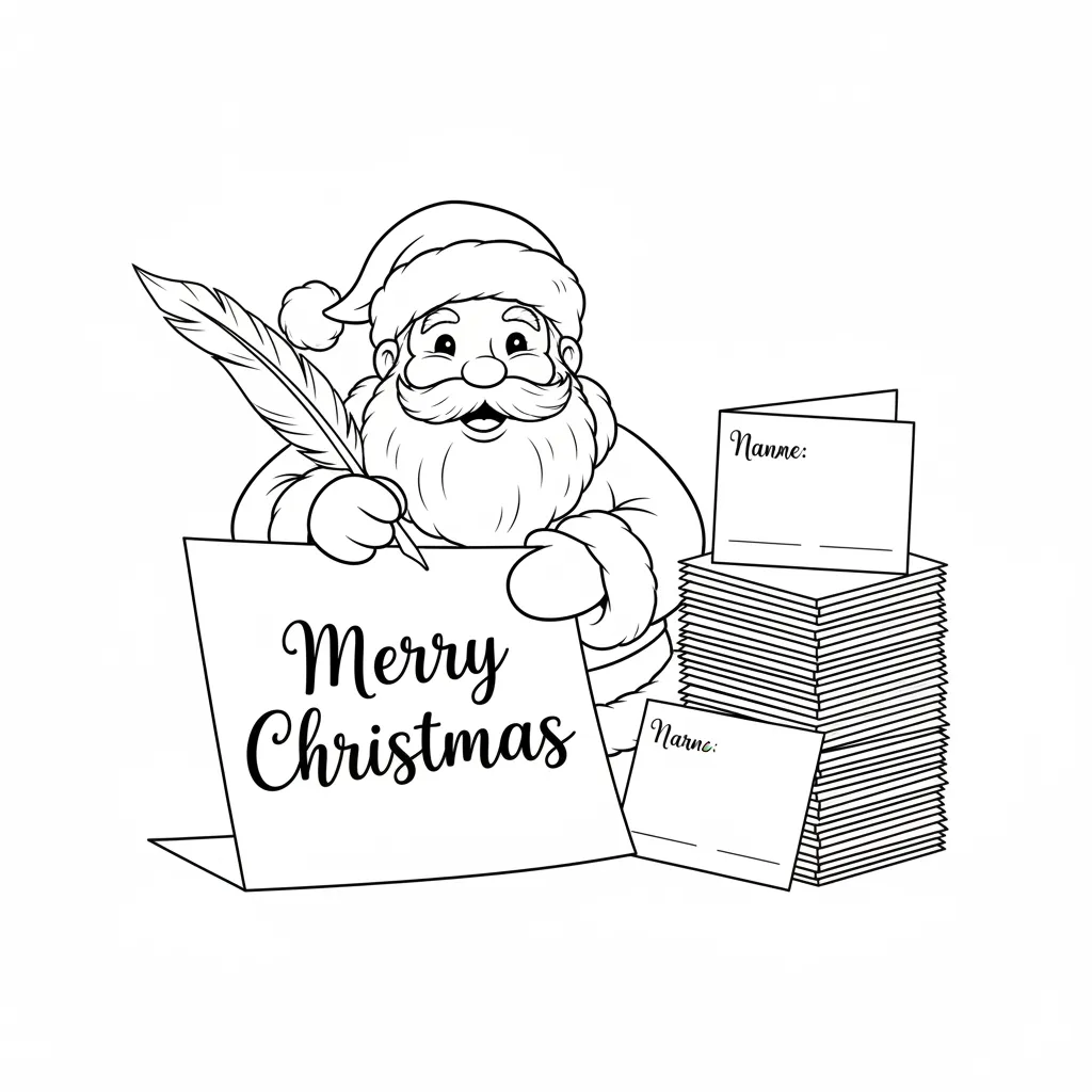 Tarjetas de Navidad para colorear y dibujos