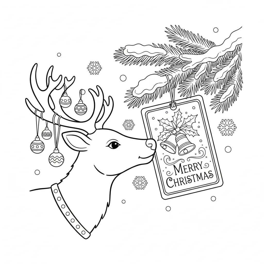 Tarjetas de Navidad para colorear gratis para imprimir