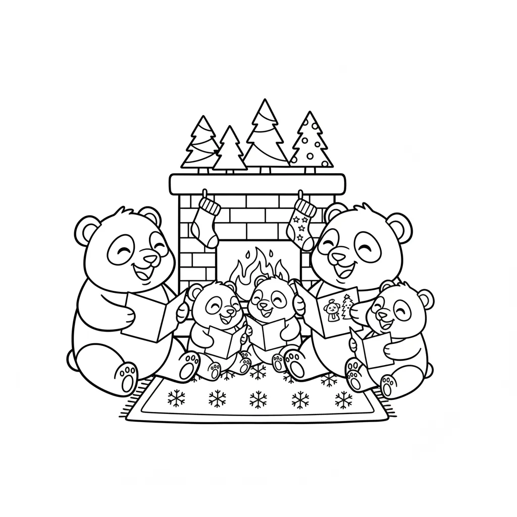 imagen de Tarjetas de Navidad para colorear para niño