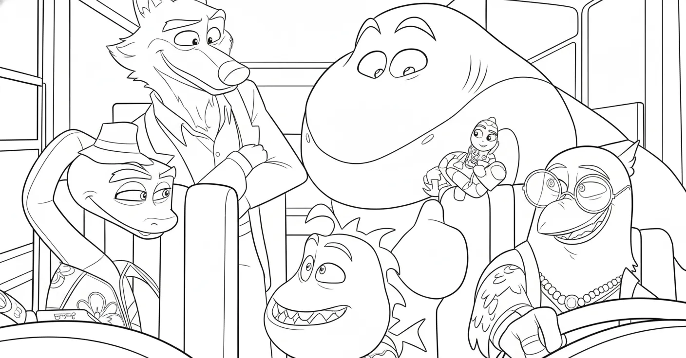 The Bad Guys 2 para colorear para niño de para imprimir