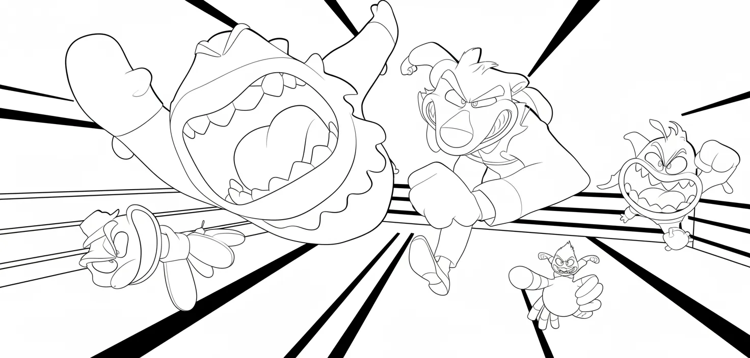 The Bad Guys 2 para colorear para imprimir