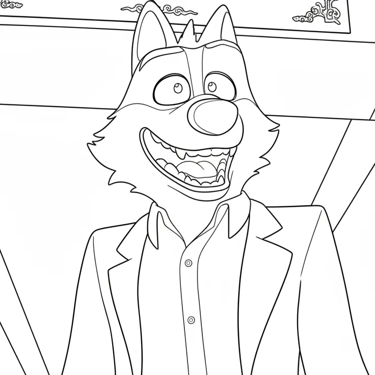 The Bad Guys 2 para colorear para niños para imprimir
