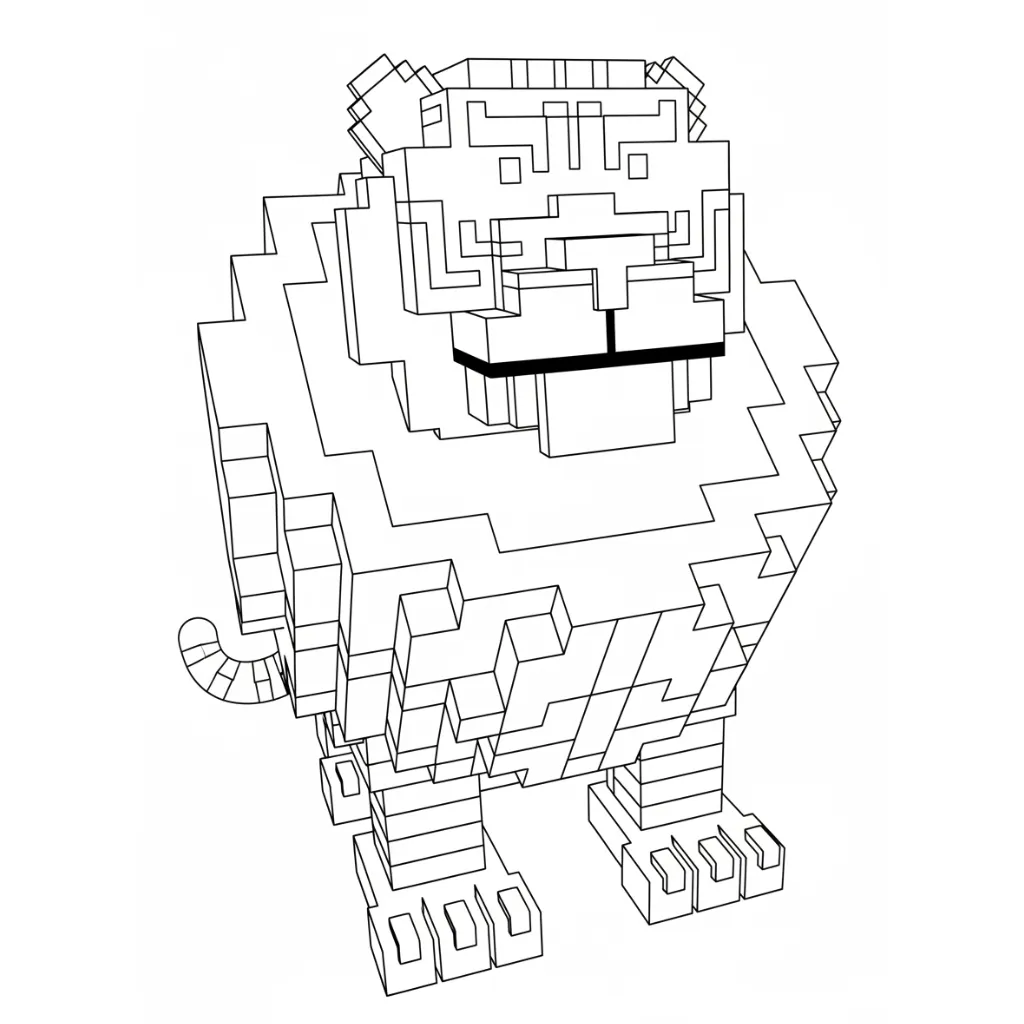 Tigrrullini Watermellini 1 para colorear en línea