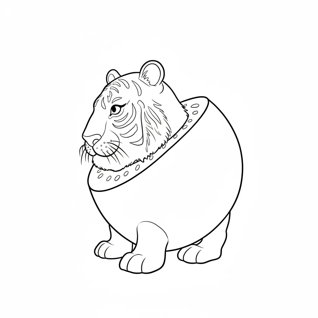 Tigrrullini Watermellini 10 para colorear para niño de 5 años
