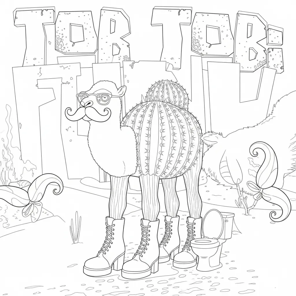 Tob Tobi Tob Tob Tobi Tob para colorear para imprimir para niño de 8 años