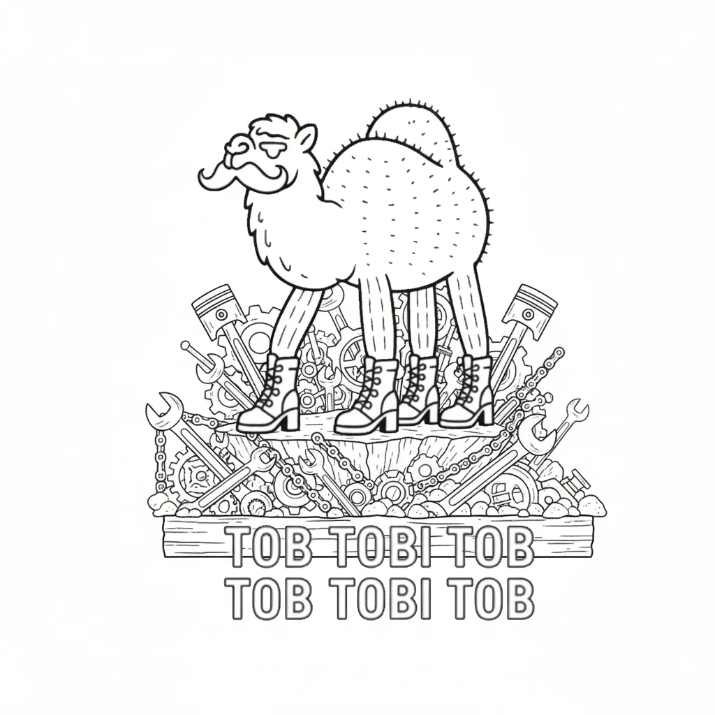 Tob Tobi Tob Tob Tobi Tob para colorear para niño de 5 años