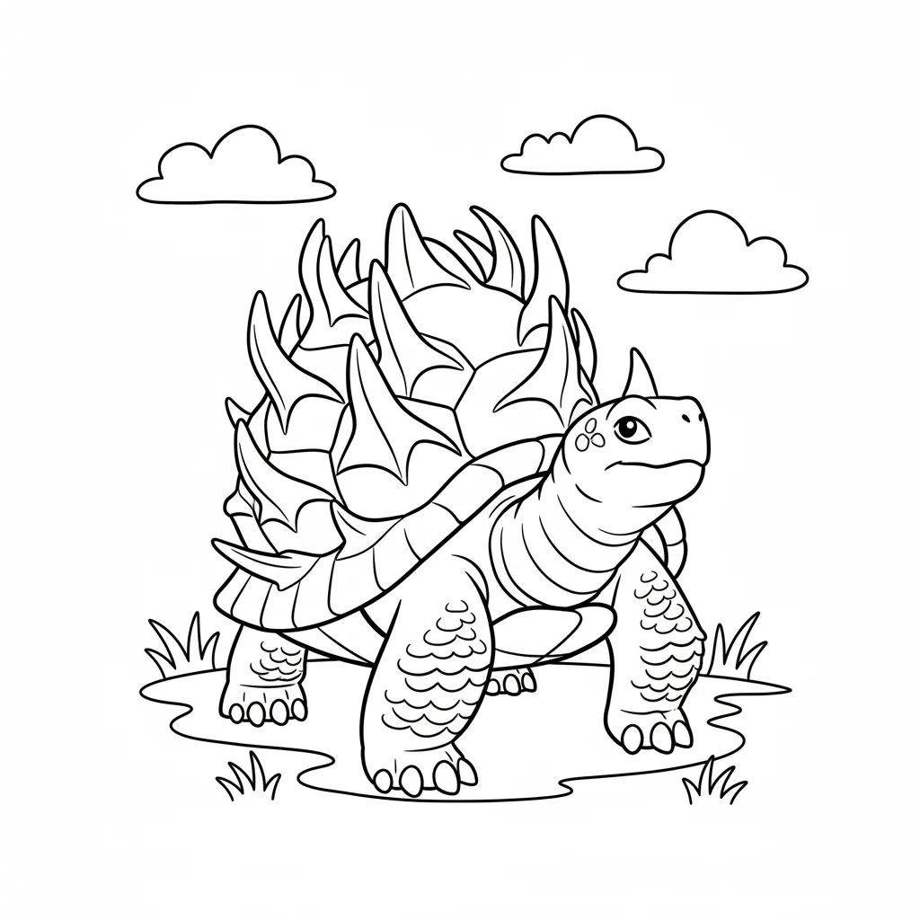 Torrtuginni Dragonfrutinni 4 para colorear para imprimir para niño de 4 años