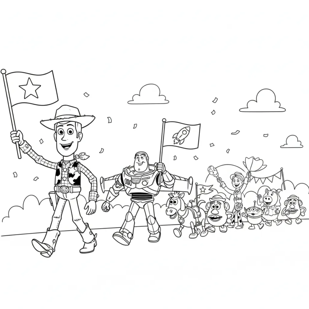 Toy Story12 para colorear para niño de 4 años