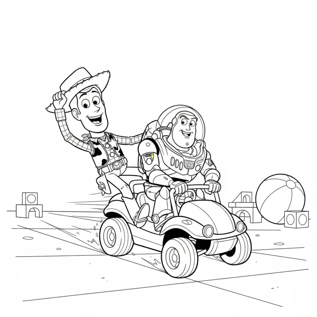 Toy Story2 para colorear para imprimir para niño de 7 años
