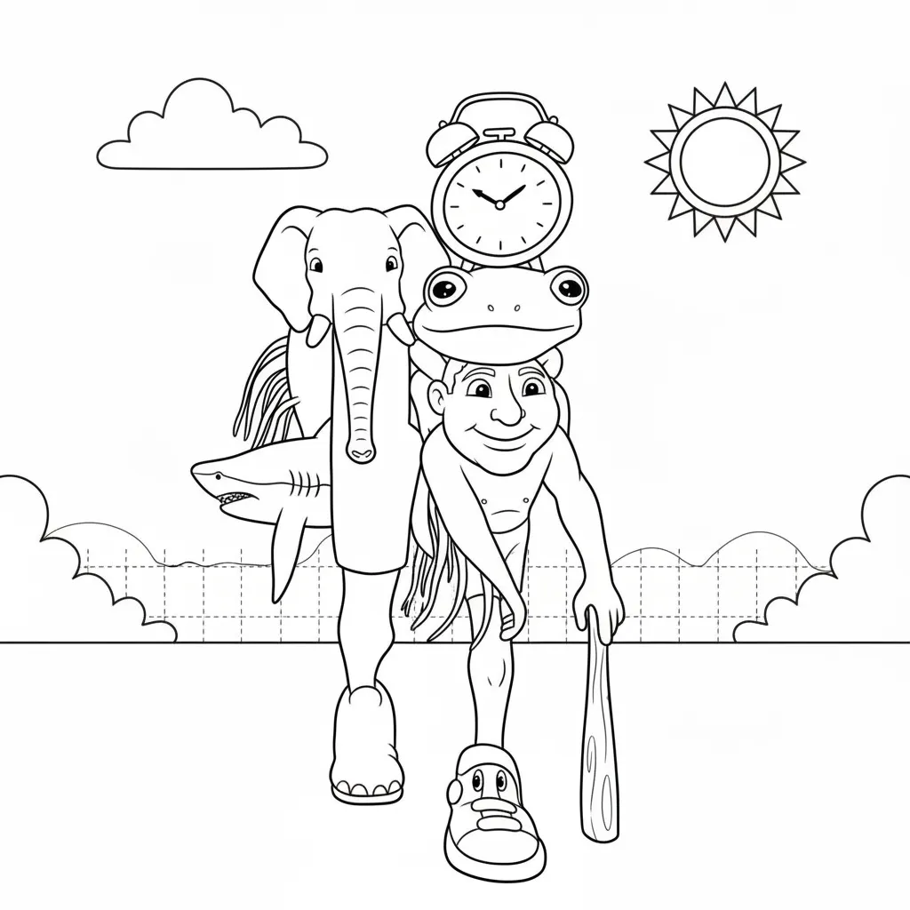 Tripi Tripo para colorear para imprimir para niño de 4 años