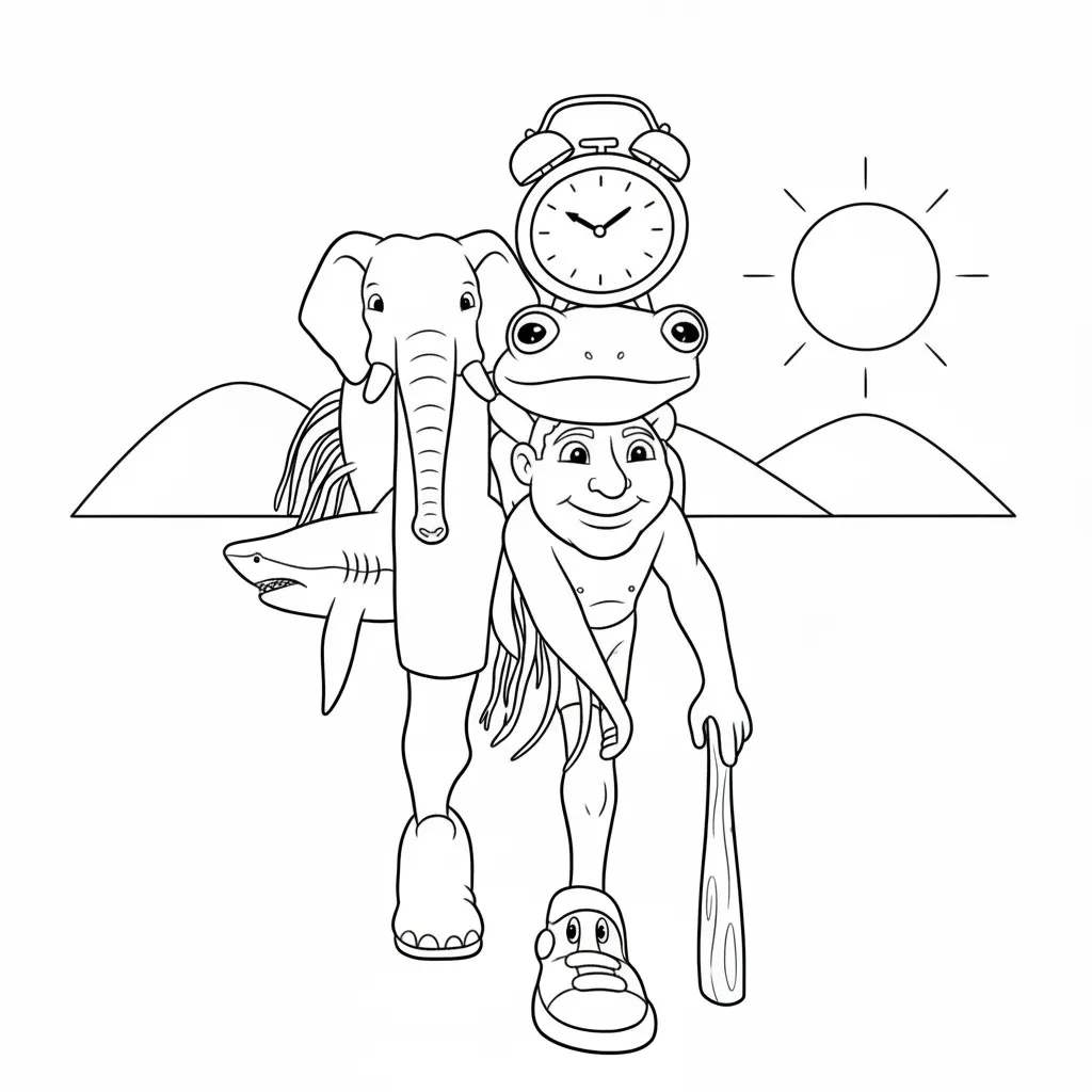 Tripi Tripo para colorear y recortar para imprimir