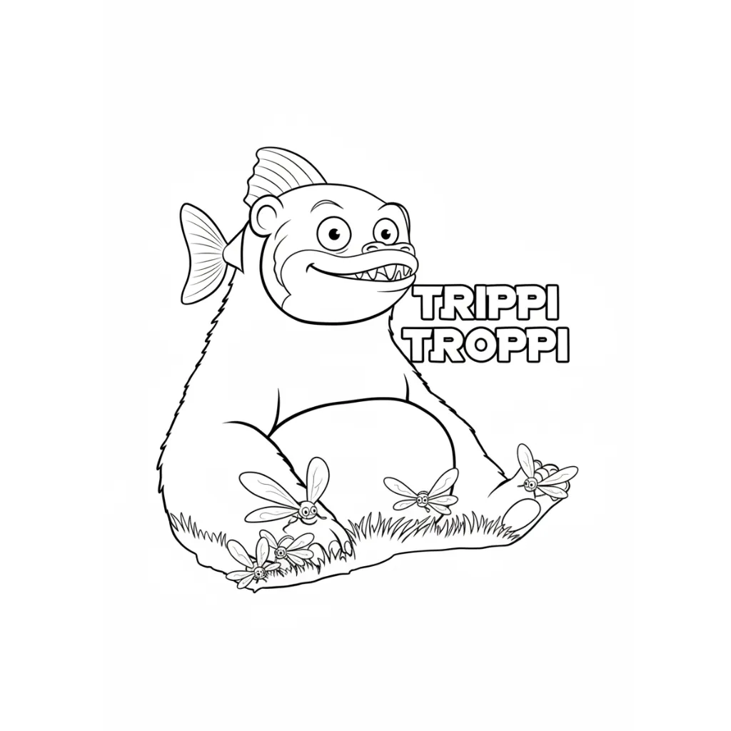 Trippi Troppi3 para colorear para imprimir para niño de 8 años