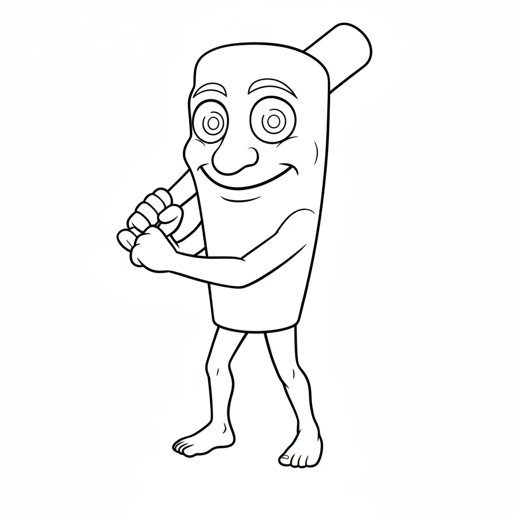 Tung Tung Tung Sahur para colorear para niños