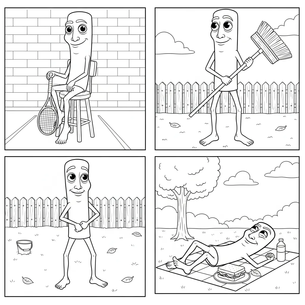 Tung Tung Tung Sahur para colorear para imprimir