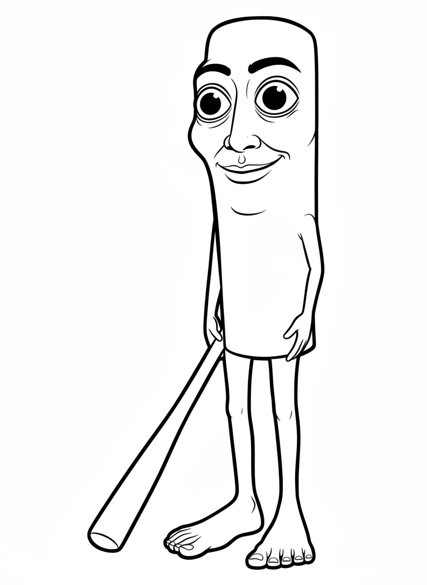 para imprimir Tung Tung Tung Sahur para colorear gratis