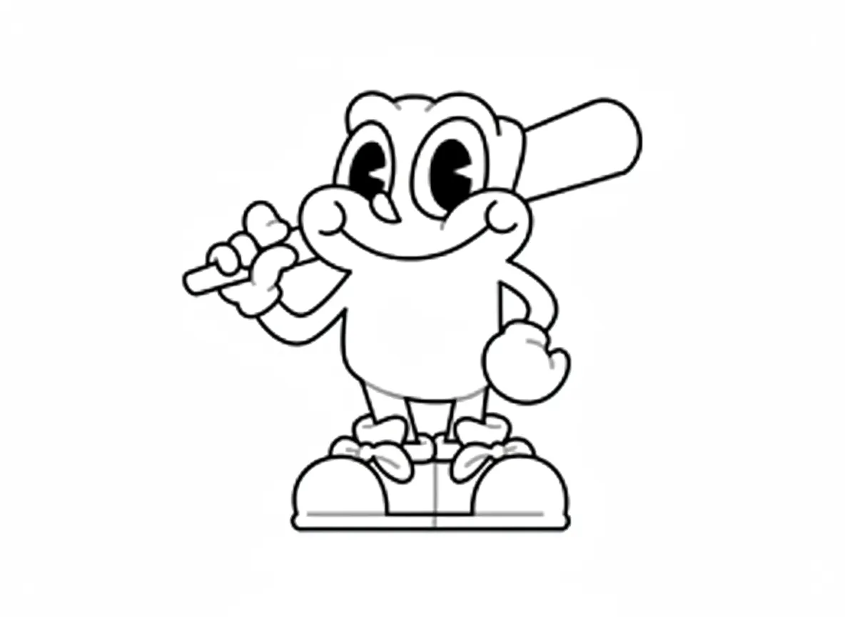 Tung Tung Tung Sahur para colorear para niño de para imprimir