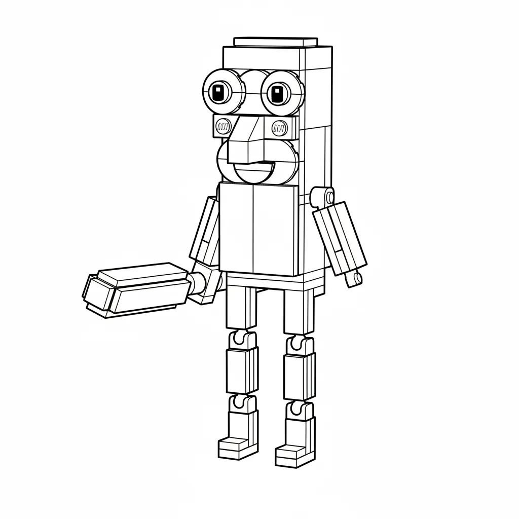 Tung Tung Tung Sahur para colorear para niño de 8 años