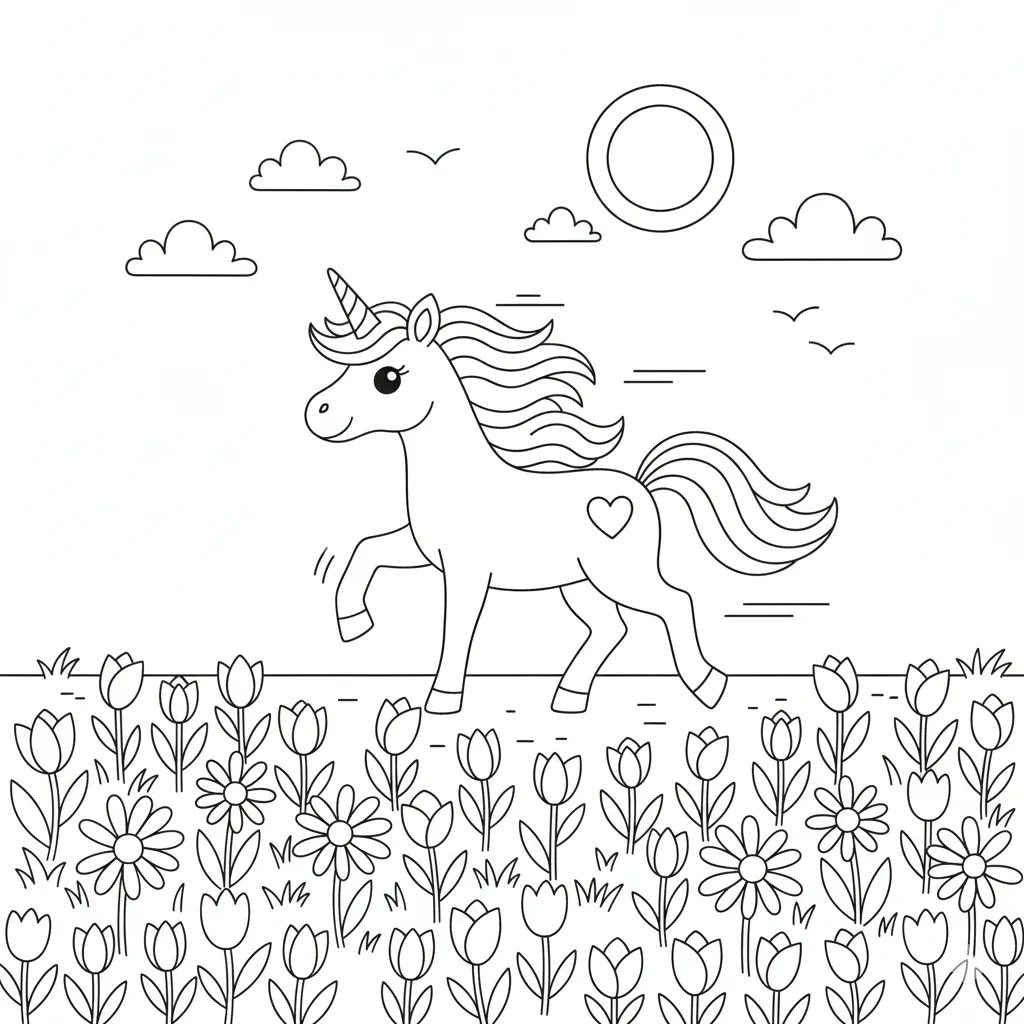 Unicornio 11 para colorear para imprimir gratis pdf