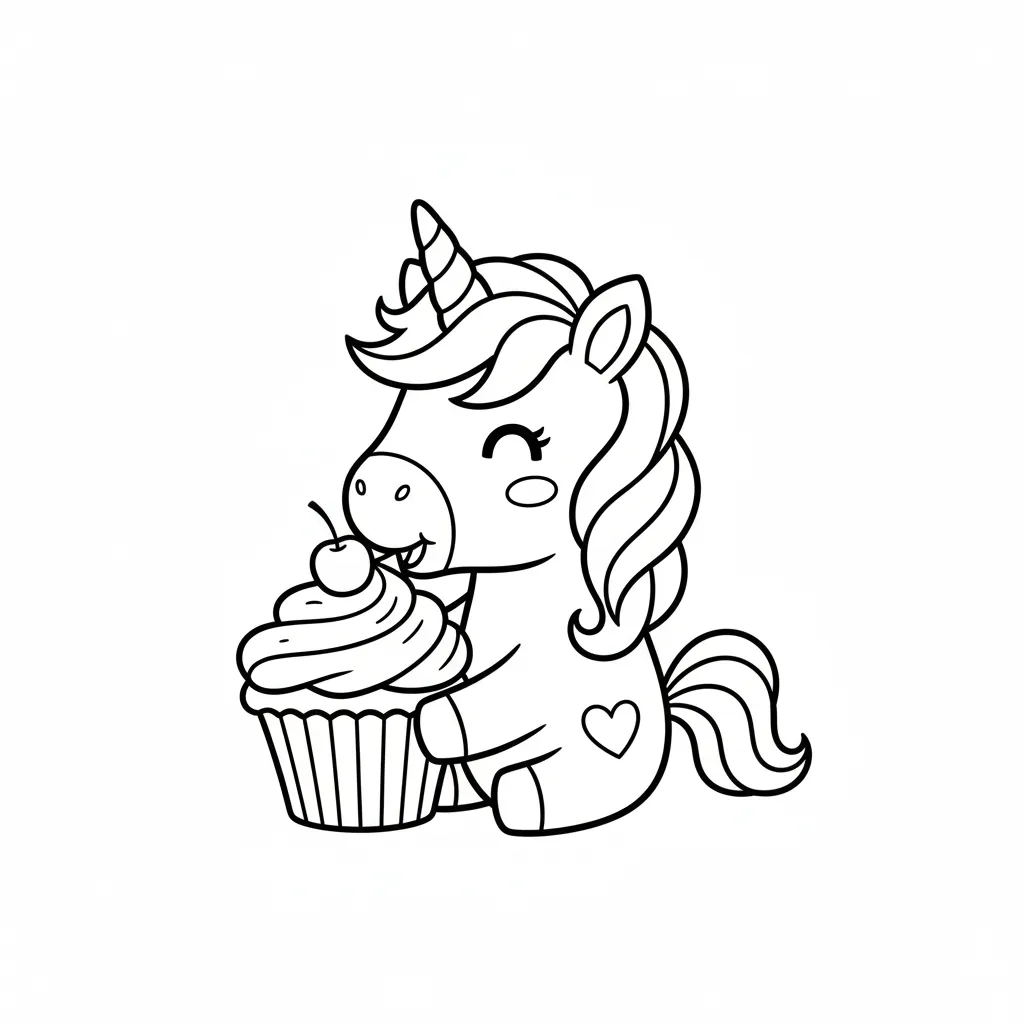 Unicornio 12 para colorear y aprendizaje