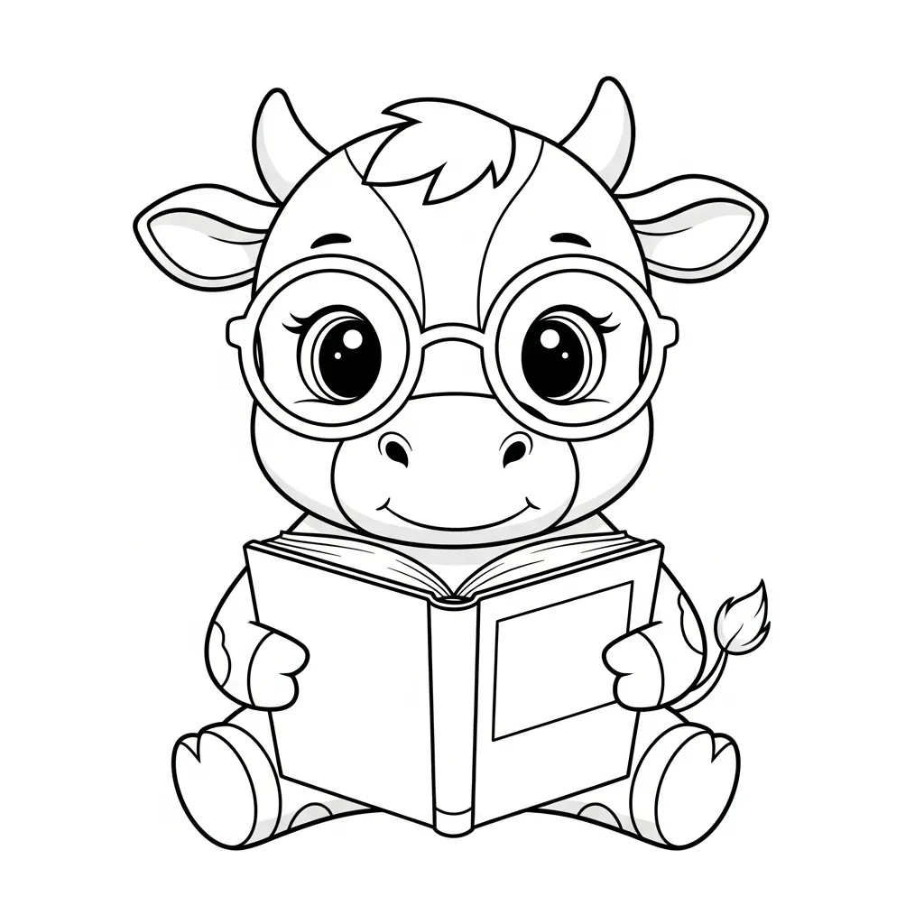 Vaca para colorear para primaria