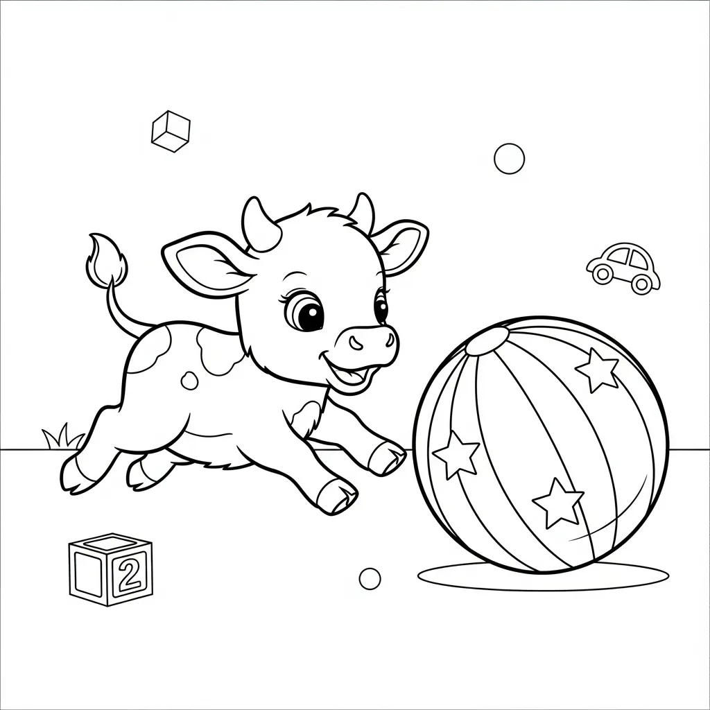 Vaca para colorear para imprimir gratis