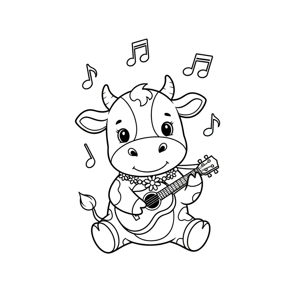 descargar Vaca para colorear gratis 1