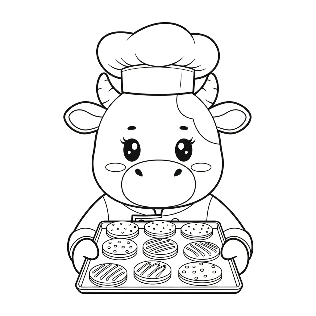 Vaca para colorear gratis para niños