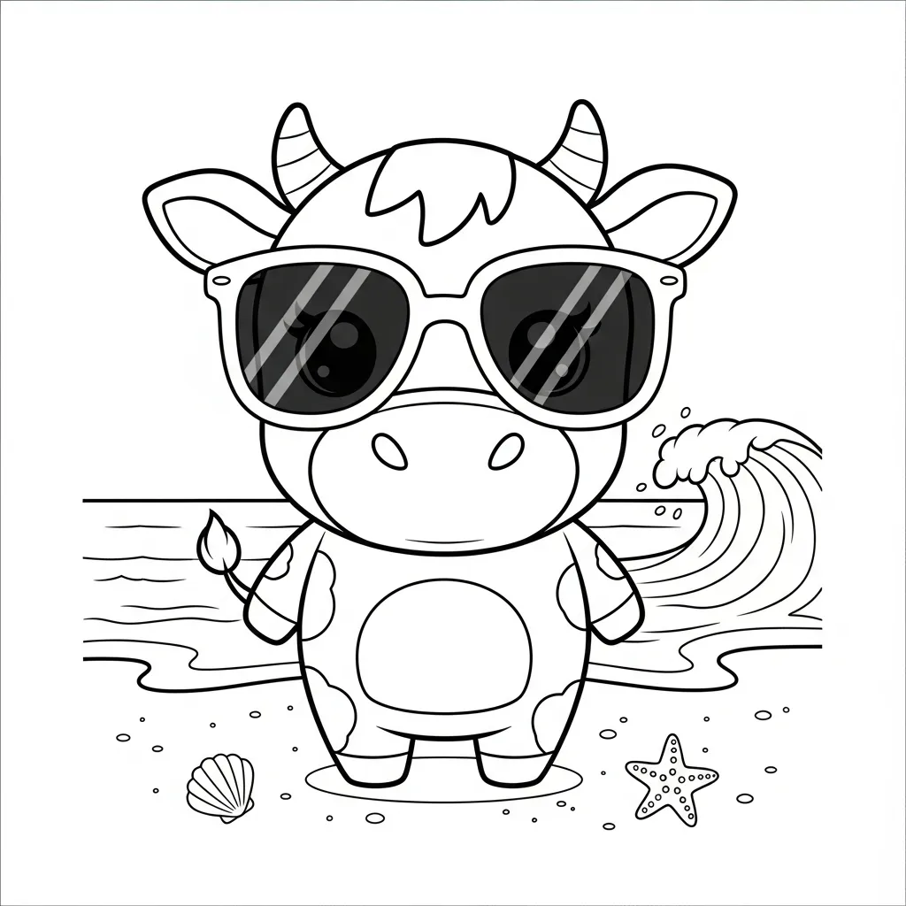 Vaca para colorear en línea