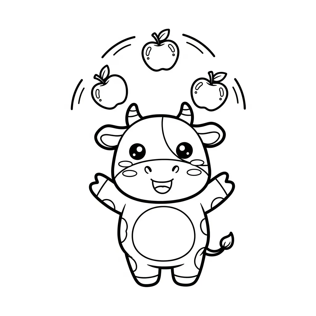 Vaca para colorear para niño de para imprimir