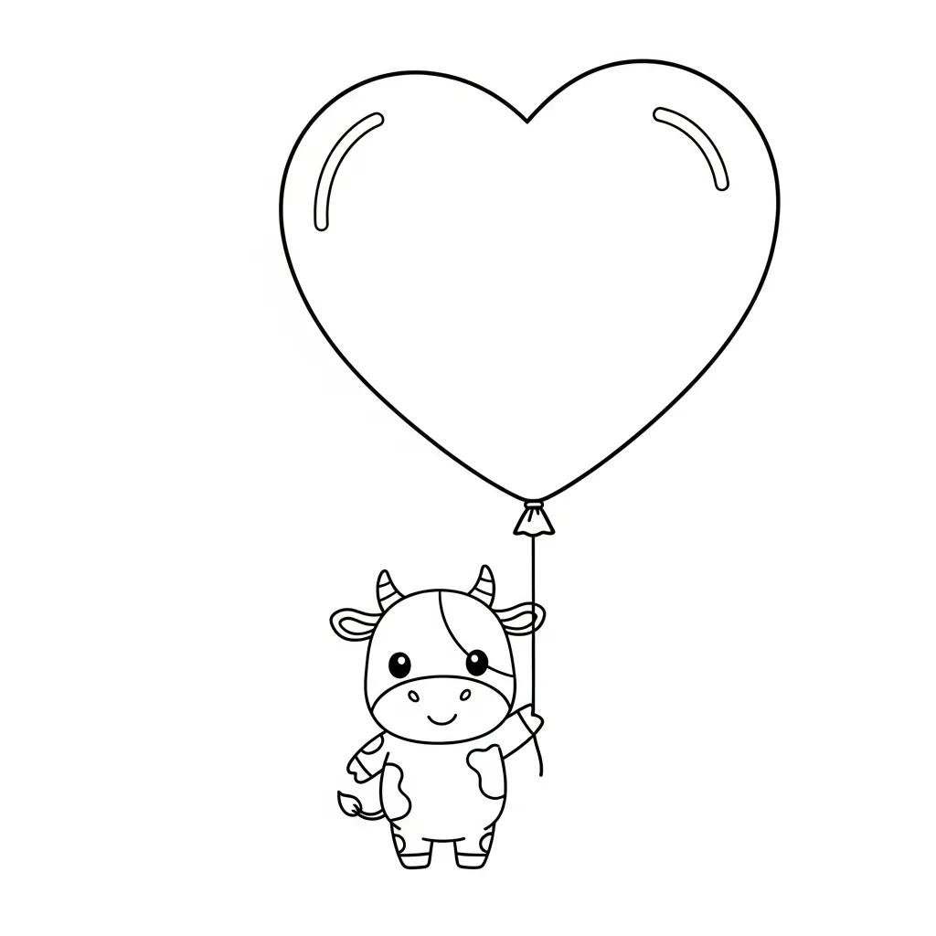 imagen para colorear Vaca niño