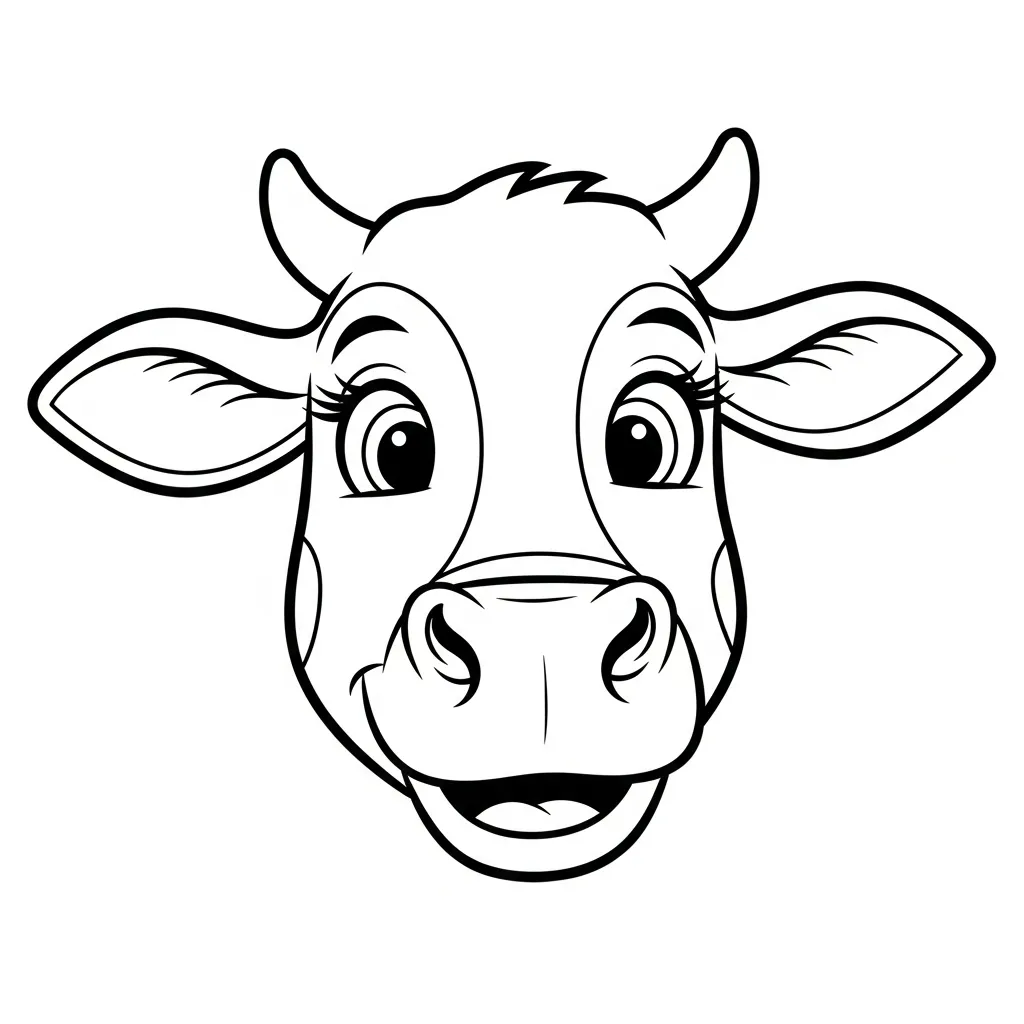 Vaca para colorear para imprimir gratis 3