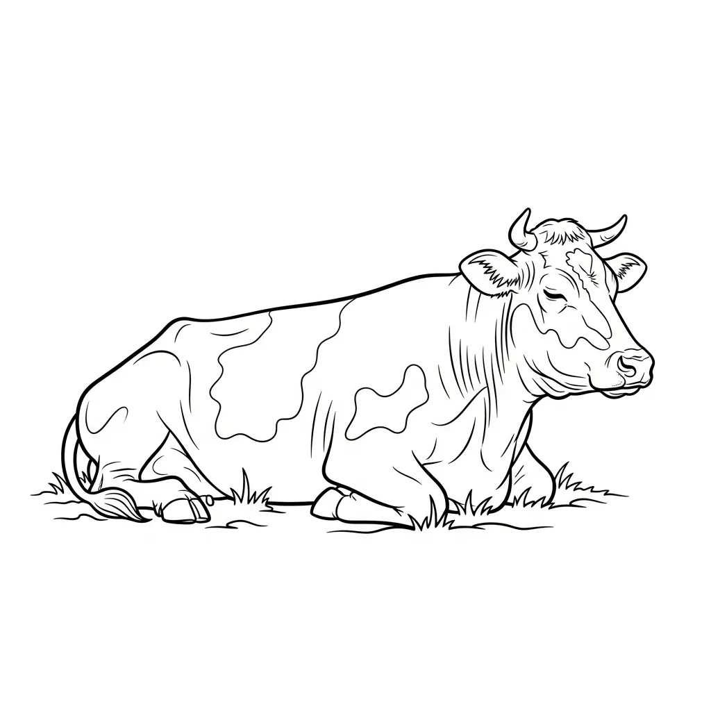 imprimir Vaca para colorear para niño 3