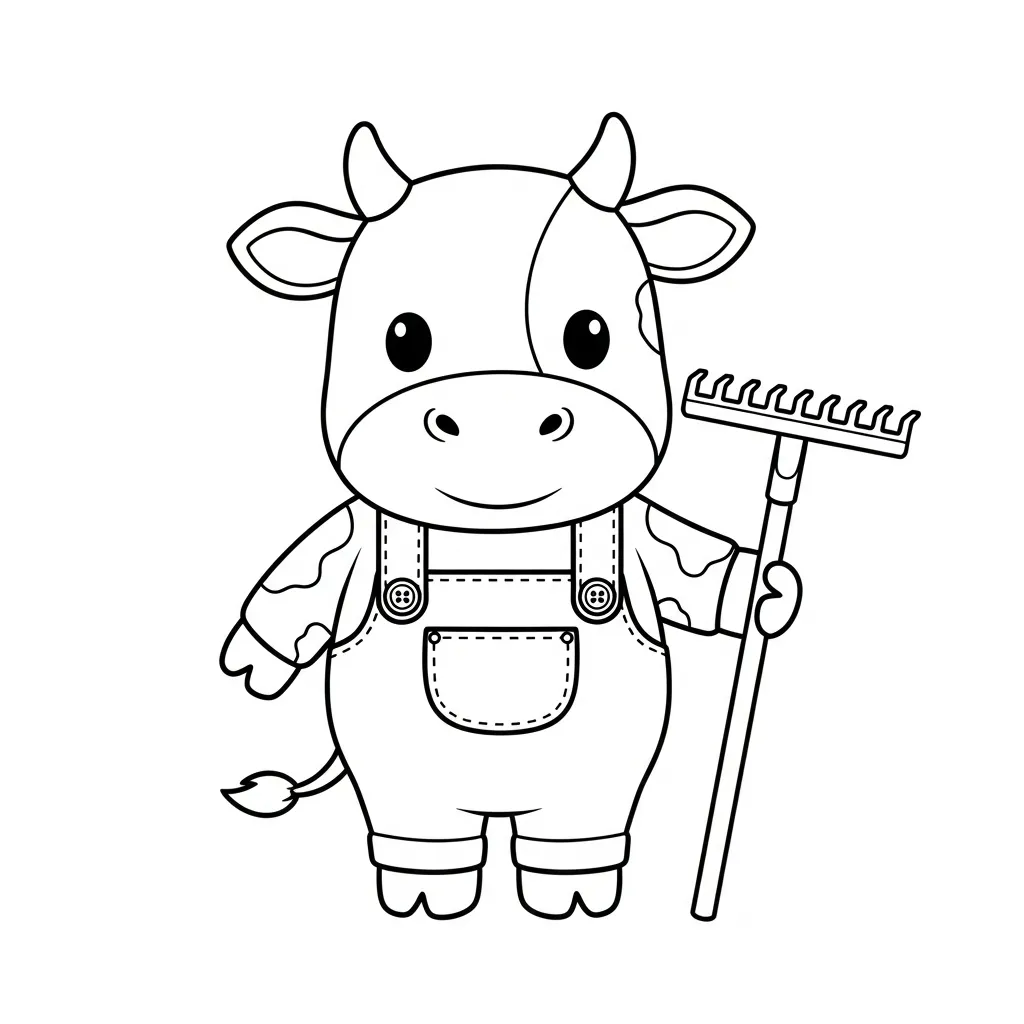 Vaca para colorear para imprimir