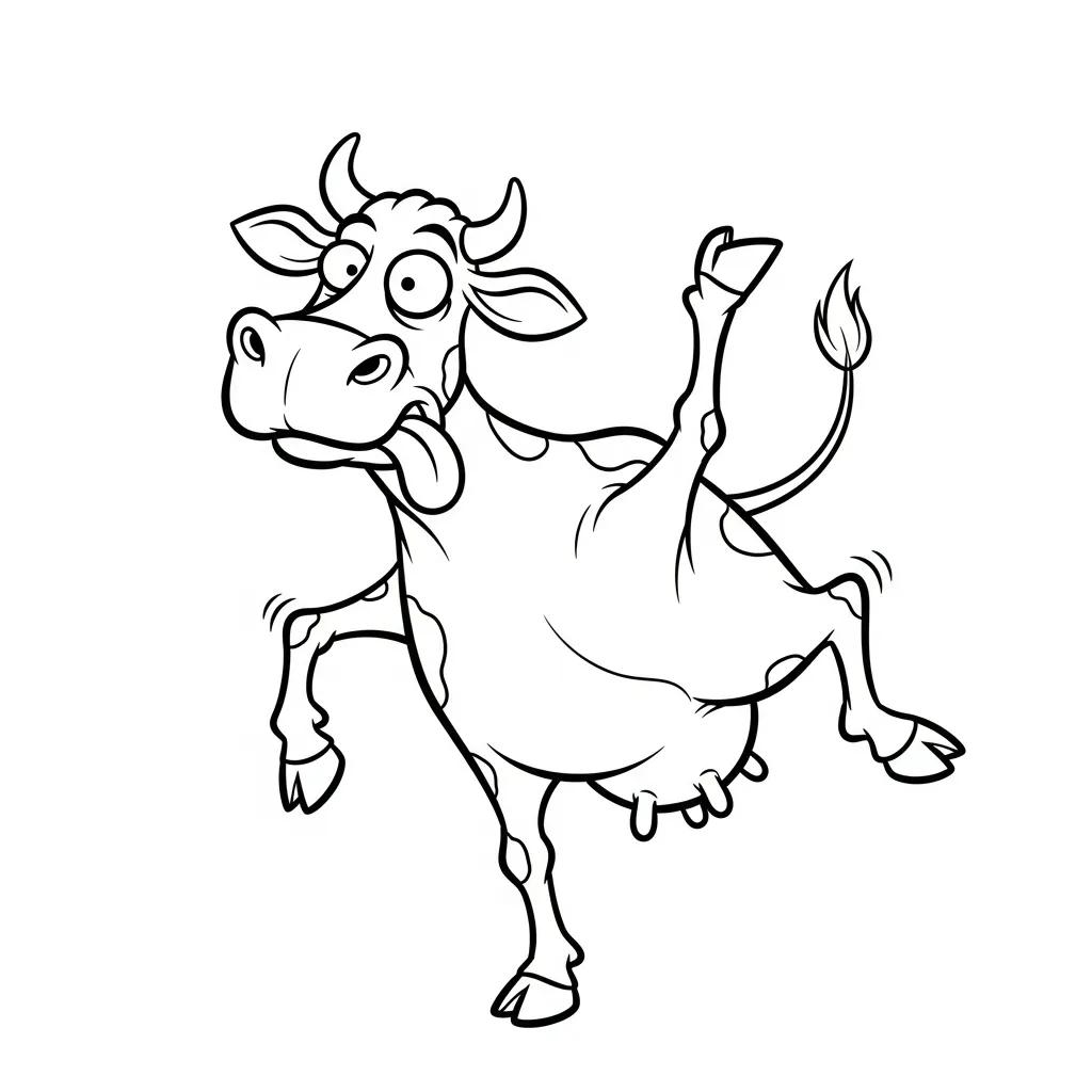 imagen de Vaca para colorear para niño 1