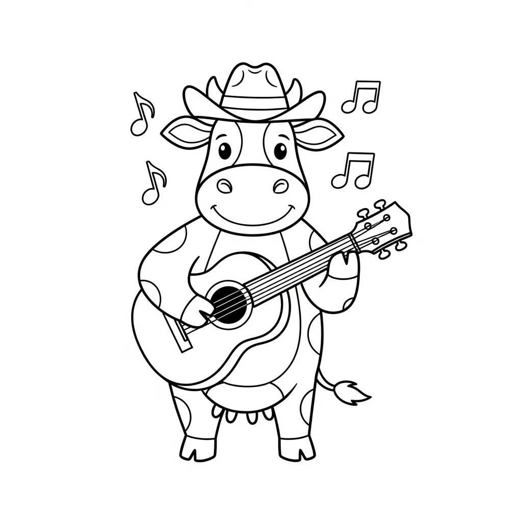 Vaca para colorear para imprimir para niño de 12 años