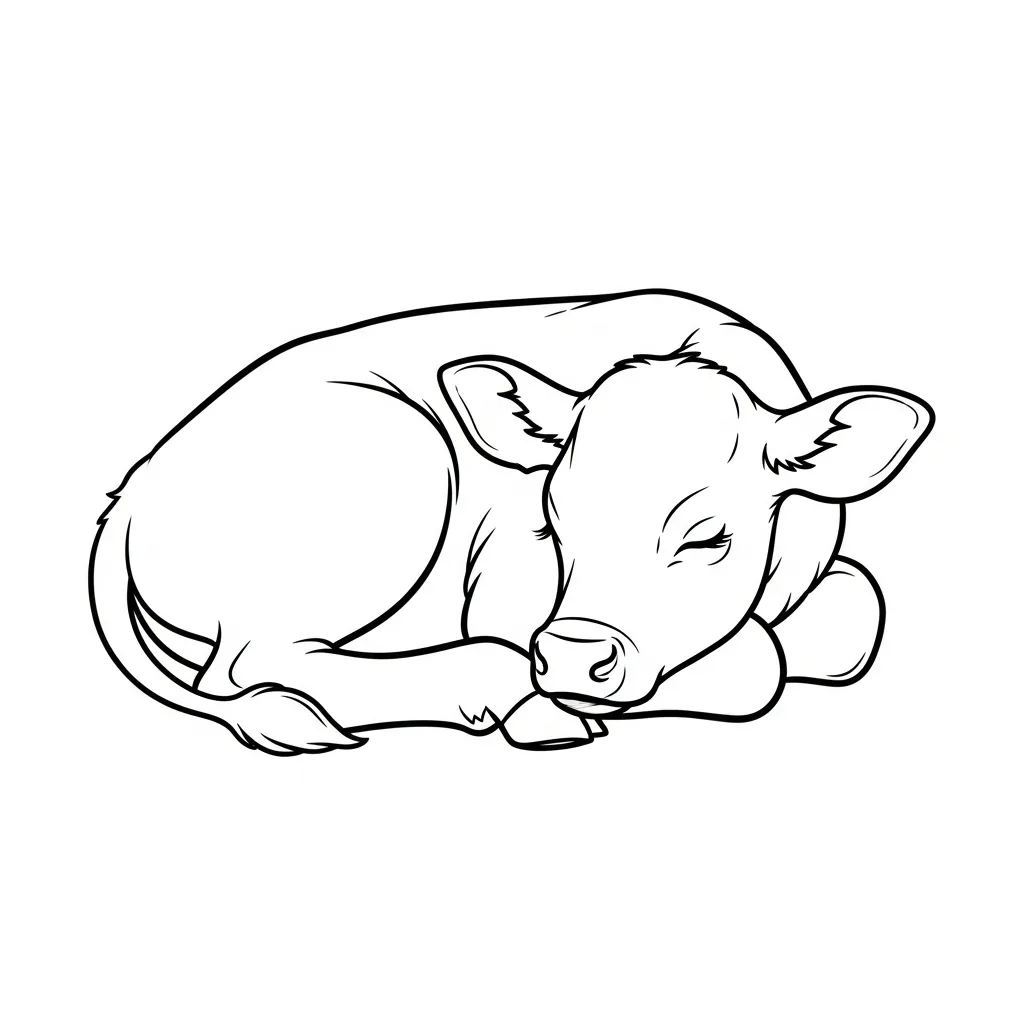 Vaca para colorear para imprimir para niño de 2 años 1