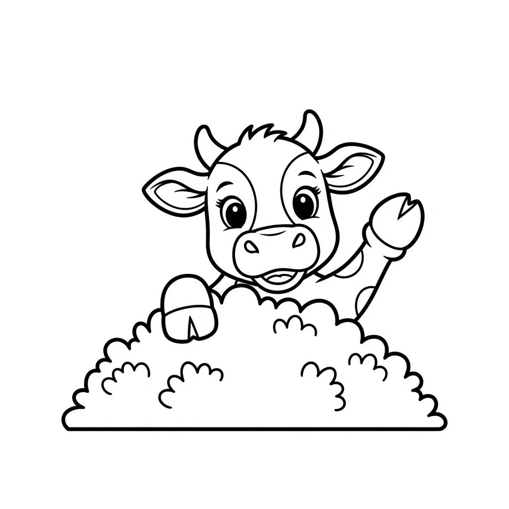 Vaca para colorear para imprimir gratis 5